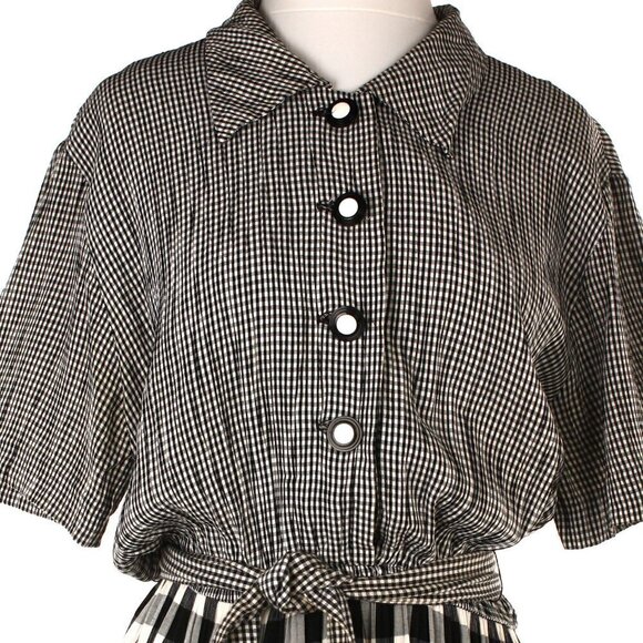 Vintage B & W Leslie Fay Dress for Lord & Taylor - Picture 5 of 7